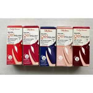 5X Sally Hansen Salon Gel Polish Gel Nail Color Lot‎